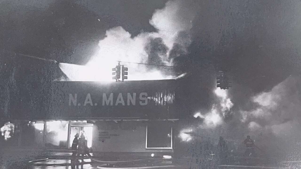 MANS Lumber and Home Trenton showroom was destroyed in fire. It took six fire departments to extinguish