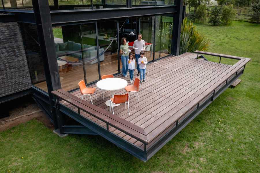 wooden patio deck