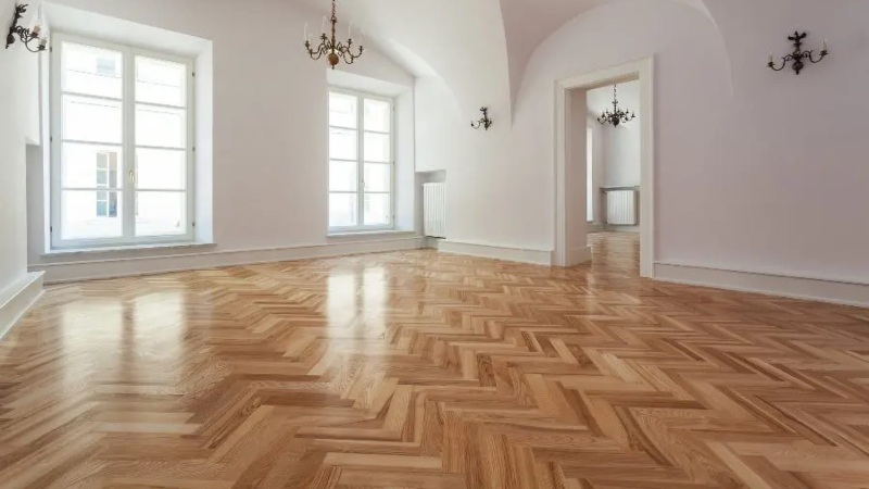 freshly waxed wooden floors